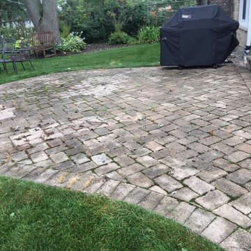 Paver Patio Power Washing, Stabilization Sand & Sealant