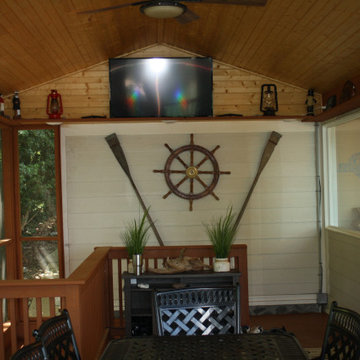 Finished Deck Gazebo, TV
