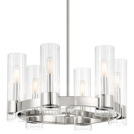 Minka Lavery 3895 Vernon Place 6 Light 20"W Ring Chandelier - Chrome