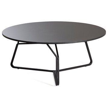 OASIQ SERAC 85 Coffee Table, Frame: Anthracite, Top: Black Hpl