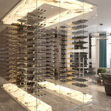 Modern Glass Wine Cellar: Style And Art In One
