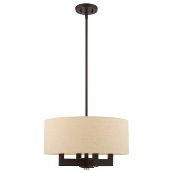 4 Light Chandelier in Contemporary Style - 18 Inches wide by 18.5 Inches high
