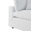 Modway Commix 4-Piece Modern Fabric Upholstered Outdoor Sectional Sofa in White