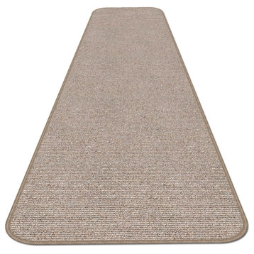 Skid-Resistant Carpet Runner Pebble Beige, 36"x22'