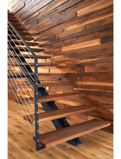 Modern Staircase by Shelby Wood Design
