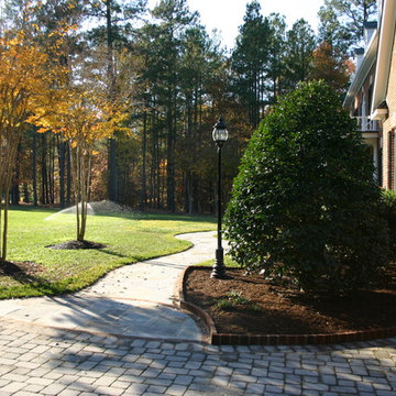 An Elegantly Curved Front Sidewalk