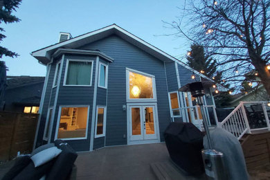 Siding Installation - James Hardie Lap Siding in Evening Blue