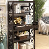 Convenience Concepts Oxford Five-Tier Bookcase with Drawer in Espresso Wood