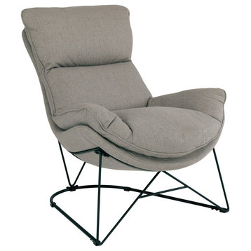 Ryedale Lounge Chair, Gray With Black Frame