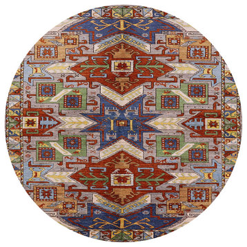 Ahgly Company Indoor Round Mid-Century Modern Area Rugs, 3' Round