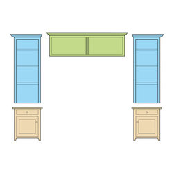 Mateo Bedroom Wall Unit System - Nightstands And Bedside Tables