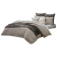Emma Mason Signature Ara Mina 10-Piece King Comforter Set, Taupe AIC00641