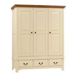Westbury Painted Cream Triple Wardrobe - Armoires And Wardrobes