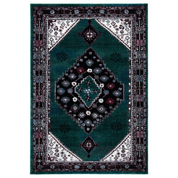 Safavieh Vintage Hamadan Vth202Y Traditional Rug, Green and Black, 4'0"x6'0"