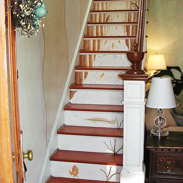 Casart Woodland Stream stair riser wallpaper