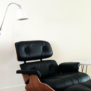 1960s home theater photo in Orange County with white walls