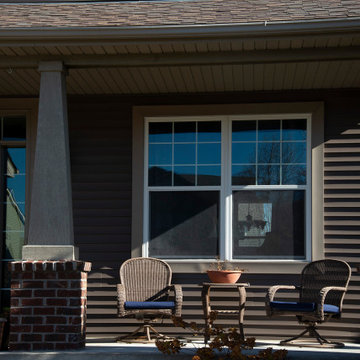 Porch with tapered columns