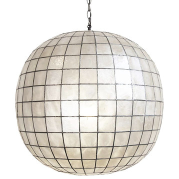 Capiz Shell Globe Lantern 25
