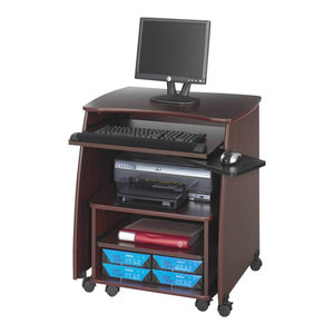 Safco Mobile Printer Stand With Sorter In Gray Transitional