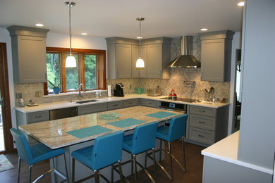 Inspiration for a transitional home design remodel in New York