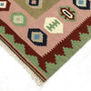 Persian Kilim Fars 4'7"x3'7" Hand Woven Oriental Rug