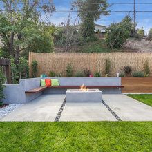 Backyard sitting area