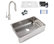 Lange Stainless Steel 32" Single Bowl Farmhouse Sink with Stainless Faucet