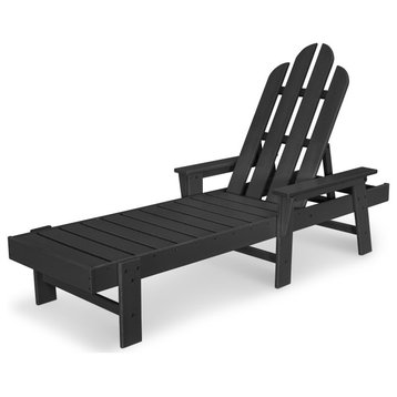 Polywood Long Island Chaise, Black