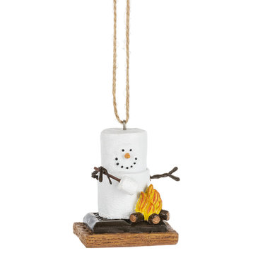 Smores Toasting Marshmallows Christmas Holiday Ornament Resin