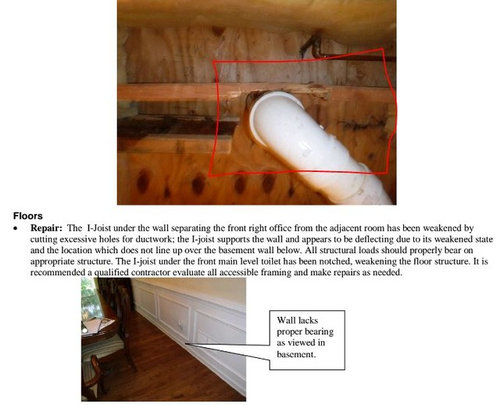 Sagging Floors Due To Weakened Ibeams