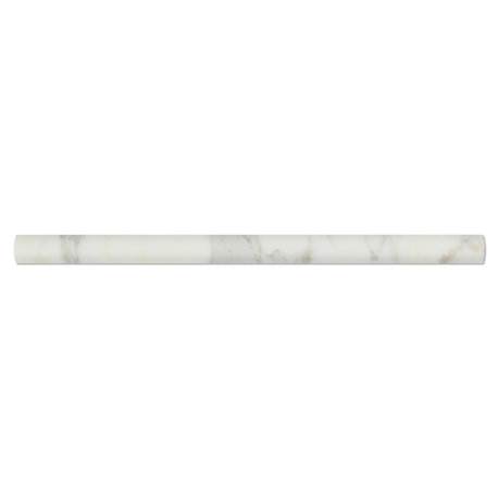 Calacatta Gold Italian Calcutta Marble Honed Bullnose Liner, 0.75"x12"