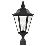 Generation Lighting Collection - Sea Gull Lighting 3-Light Outdoor Post Lantern, Black - Blubs Not Included