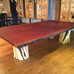 Bubinga Pommele & Juniper Table - Dining Tables