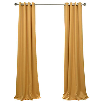 Marigold Grommet Room Darkening Curtain, Set of 2, 50"x108"