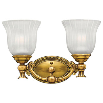 Hinkley Francoise Small Two Light Vanity, Burnished Brass