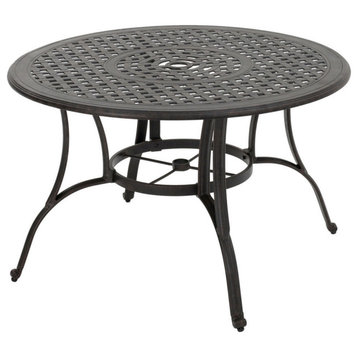 GDF Studio Fonzo Outdoor Bronze Cast Aluminum Circular Dining Table Only