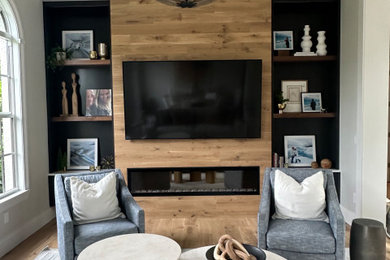 Beach style family room photo in Miami