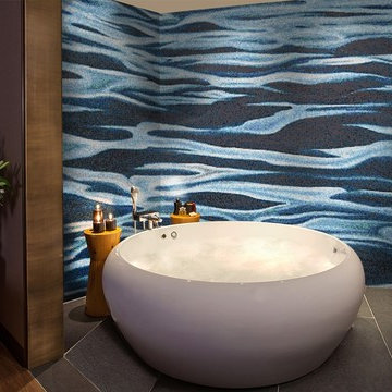 Blue SIlent Waters | Glass Mosaic | PIXL Mist Collection
