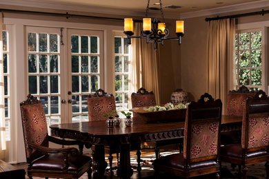 Traditional dining room in Dallas.