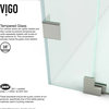 VIGO VG6042BNCL36 Pirouette Bathroom Shower Door, Brushed Nickel Hardware