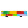 Art Glass Rectangle Mosaic Pull, Alum Post, Mosaic Spring