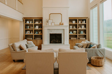 Elegant living room photo in Salt Lake City