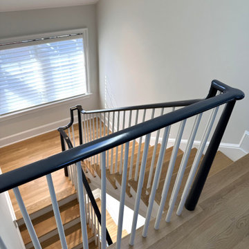 Project #142 | Transitional Staircase with Over-the-Post Balustrade