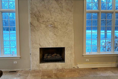 Living room - living room idea in Chicago