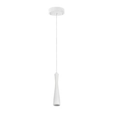 61060-2 Adjustable LED 1-Light Hanging Mini Pendant Ceiling Light, White