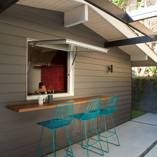 75 Beautiful Midcentury Modern Patio With A Roof Extension