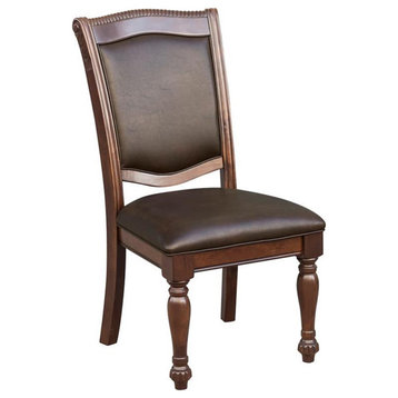 Lexicon Lordsburg Wood Dining Room Side Chairs in Brown Cherry (Set of 2)