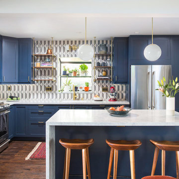 midcentury modern project displaying our bright and happy "dance floor"