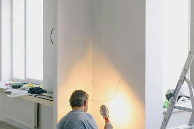 Inspiration for a modern living room remodel in Montreal