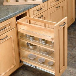 6" (frameless) Base Organizer with Adjustable Shelves - Kitchen Drawer Organizers